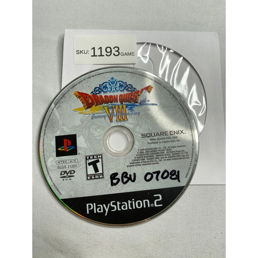 Dragon Quest VIII Journey of the Cursed King Sony PlayStation 2